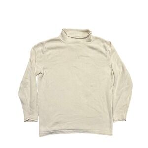 The Normal Brand 100% Cotton Cream Knit Pullover Roll Neck Sweater XL